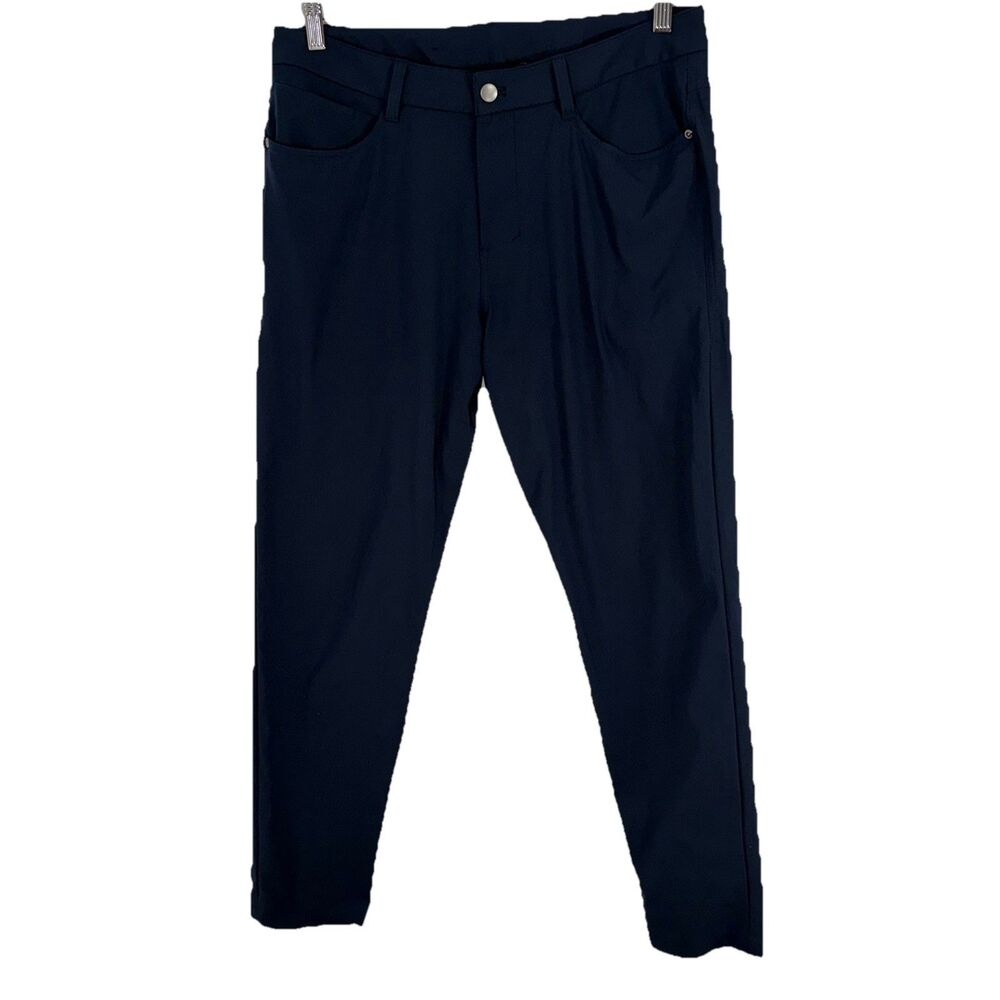 Lululemon Pants Mens 32 Navy ABC Slim Fit Warpstreme Chino Stretch LM5ALWS - Picture 9 of 9